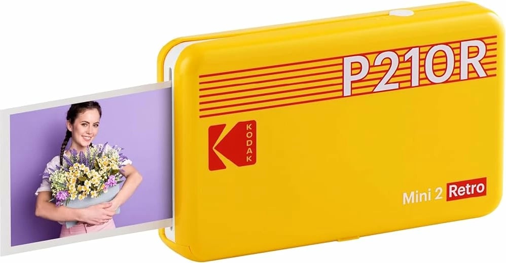 Printer portativ Kodak mini 2 Retro, 2.1x3.4 + 60 faqe, i verdhë