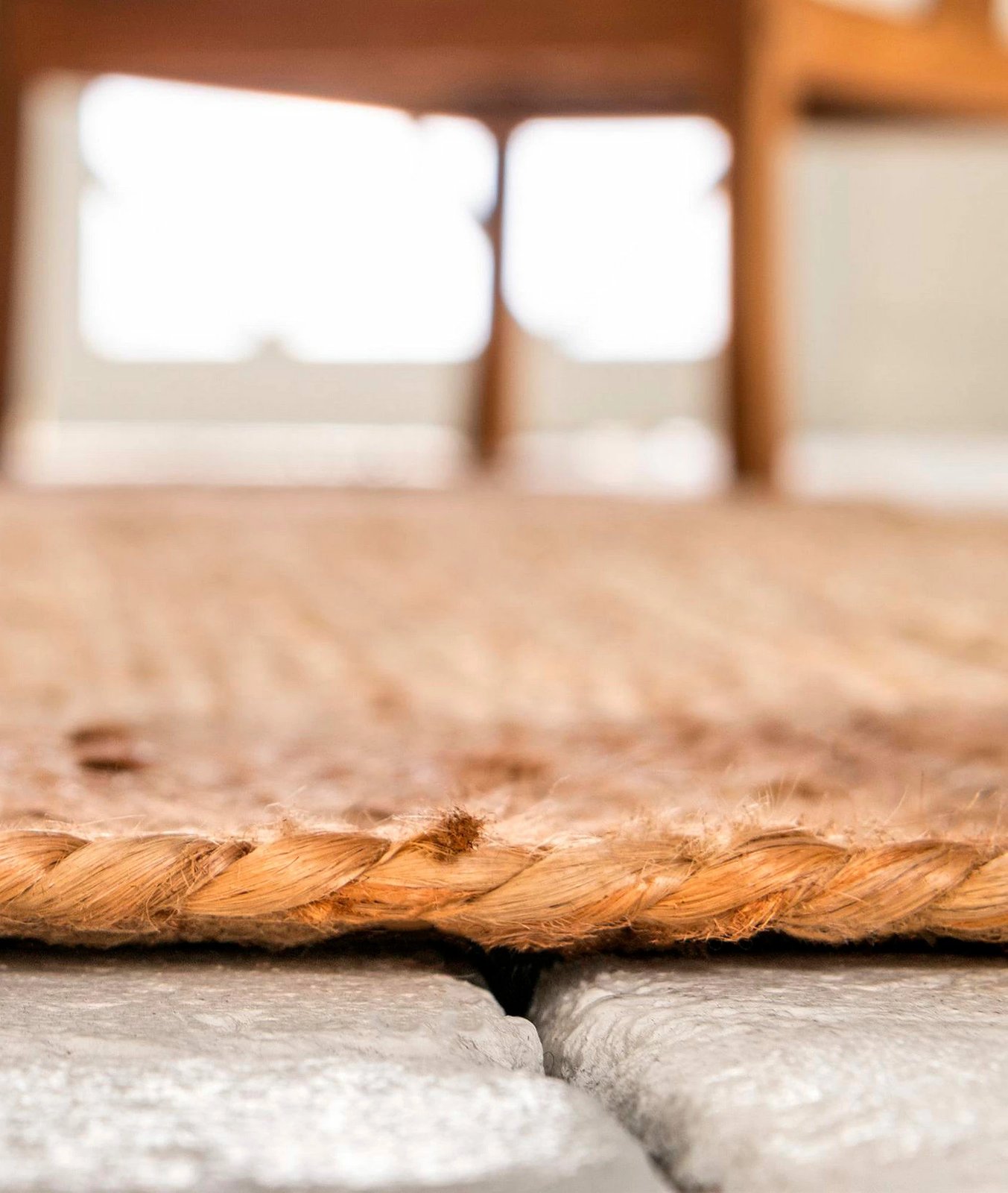 Qilim jute i endur me dorë, ngjyrë natyrale, 120x180cm, Conceptum Hypnose 00015A