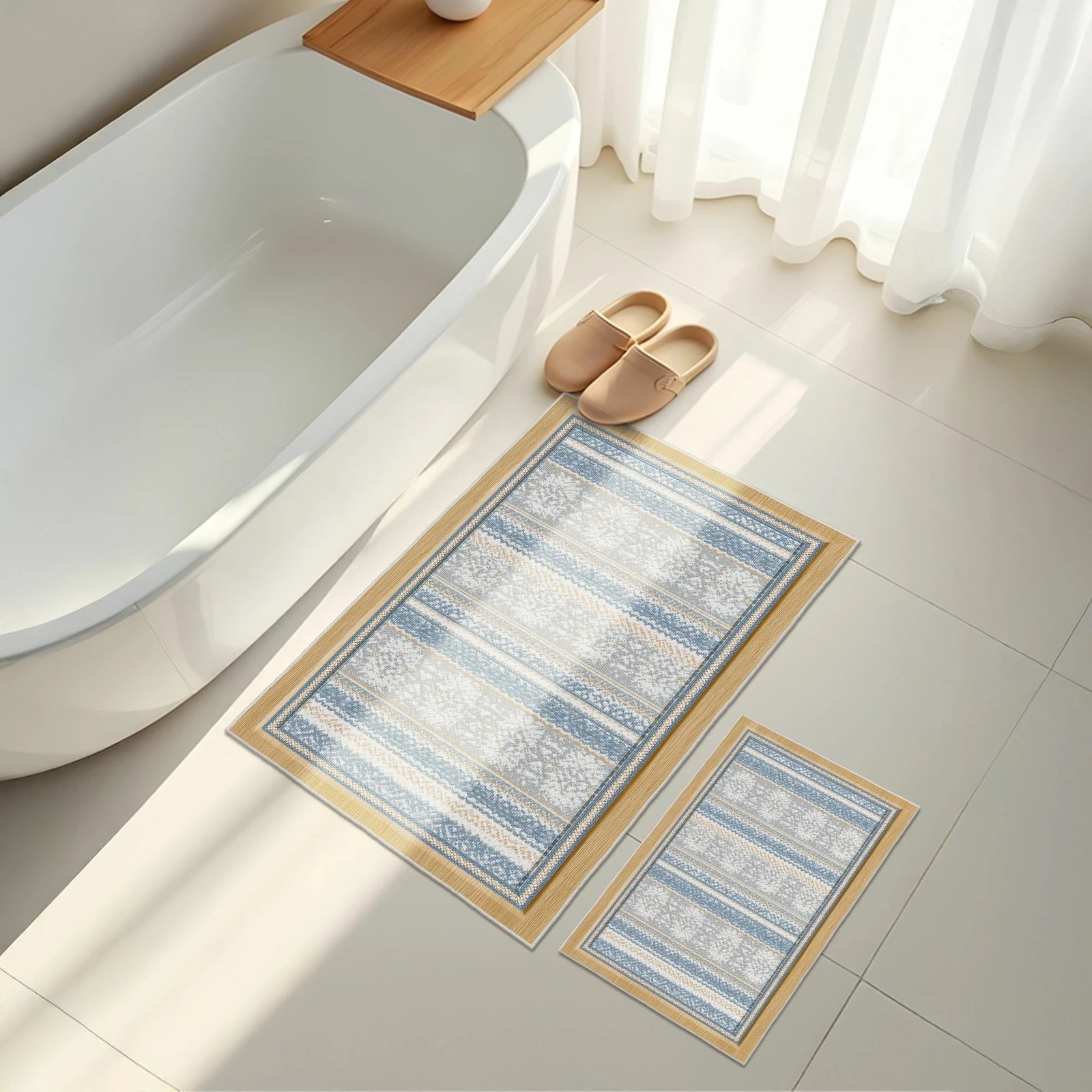 Set tapetash për banjo (2 copë), ngjyrë kaltër, Mijolnir, Asr30