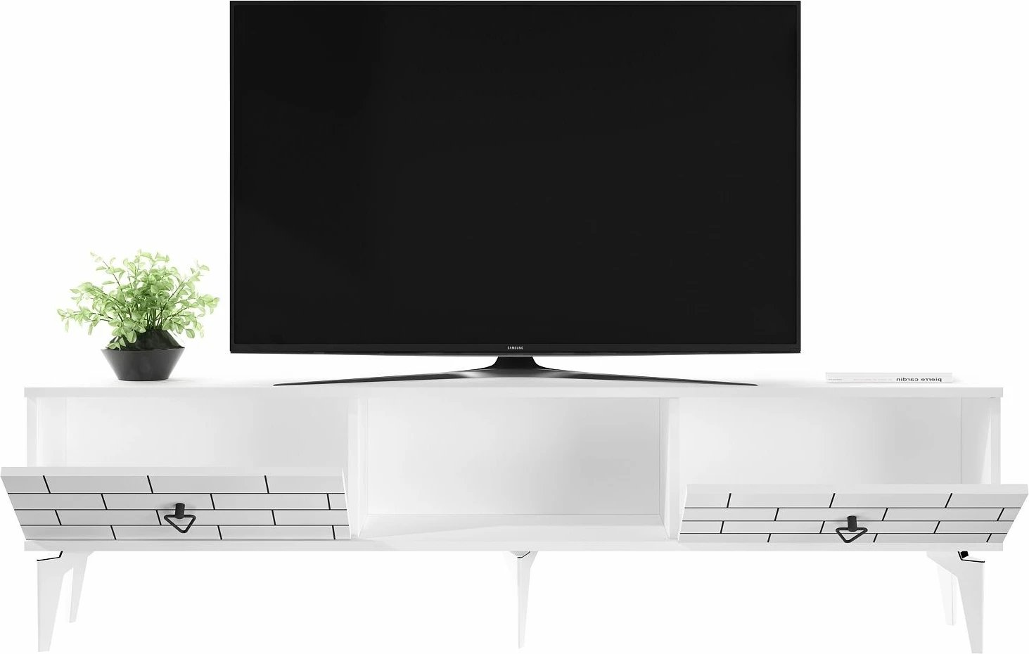 Komodë TV Skye Decor, Varna, e bardhë