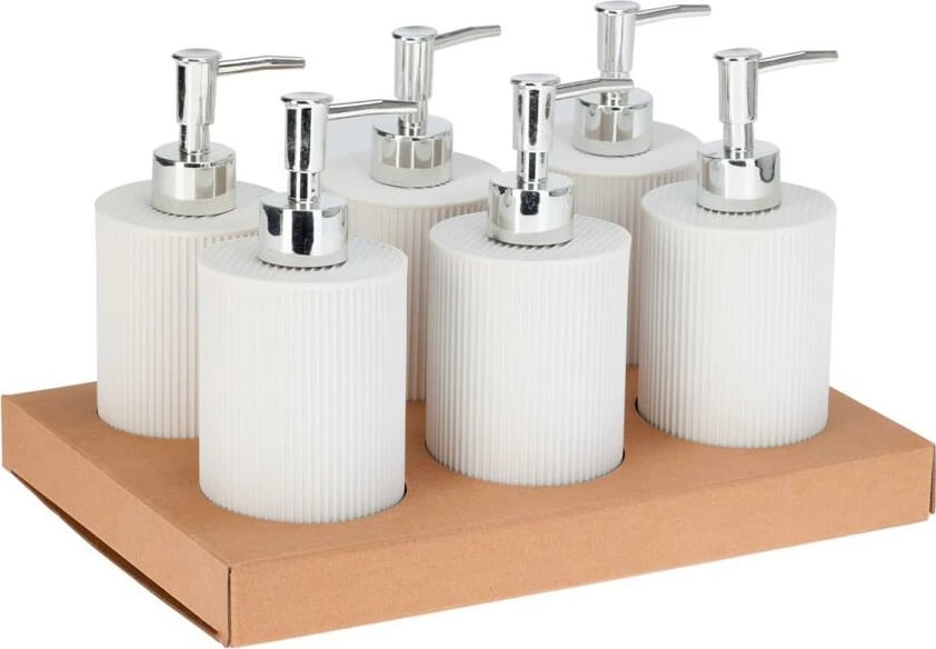 Dispenser sapuni KOOPMAN 18.5xØ7.5cm, i bardhë Dispenser sapuni KOOPMAN 18.5xØ7.5cm, i bardhë