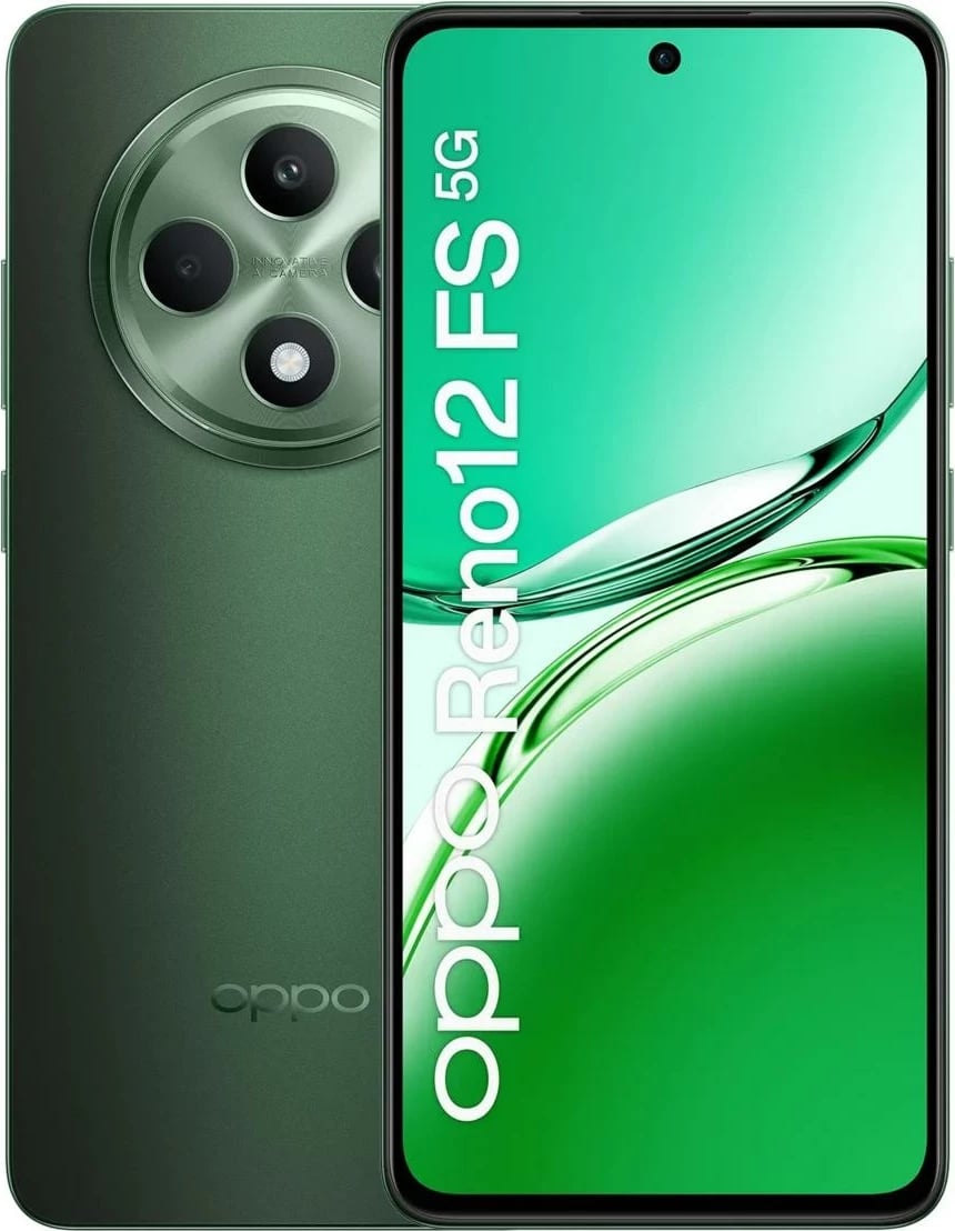 Celular OPPO Reno 12FS 5G 8+256GB, Black Green