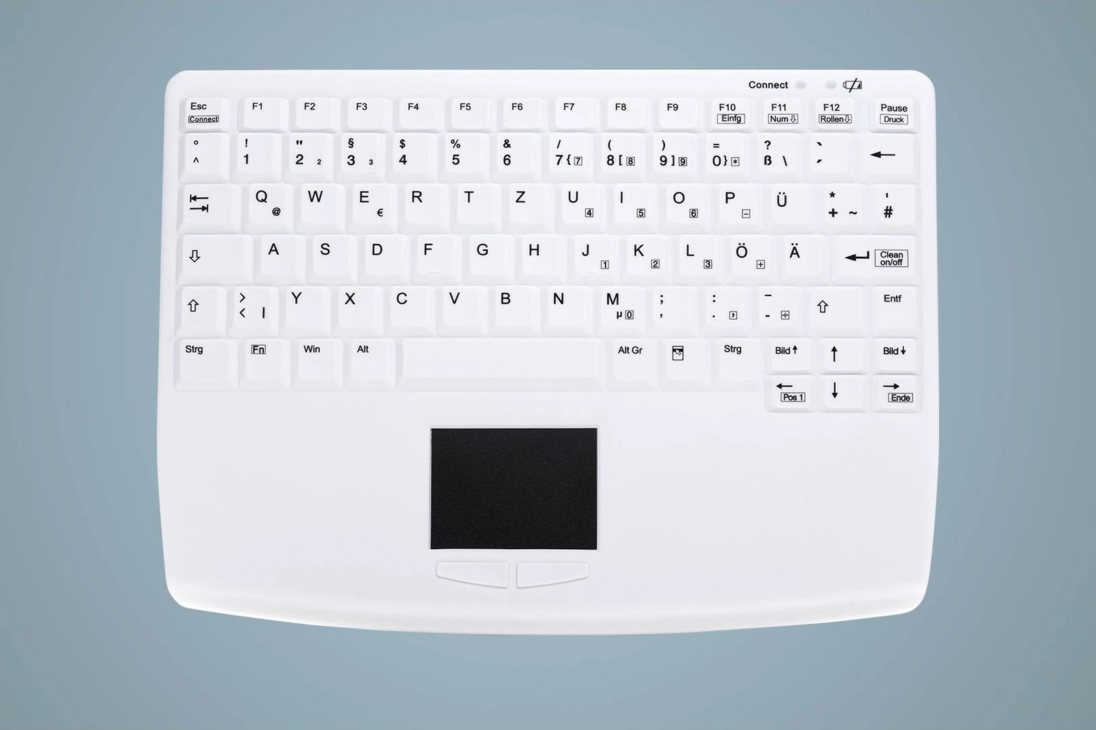 Tastierë mini Active Key AK-4450-GUVS, me touchpad, USB, membranë, bardhë