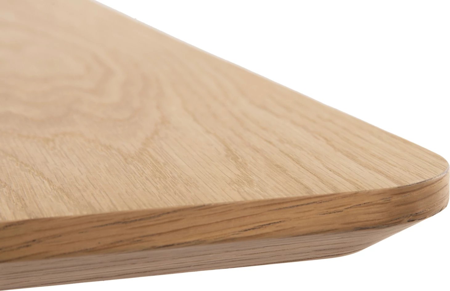 Tavolinë ngrënie katrore, TRENK FH9614.01, MDF me furnir lisi, këmbë metalike të zeza, 120x120x75H cm