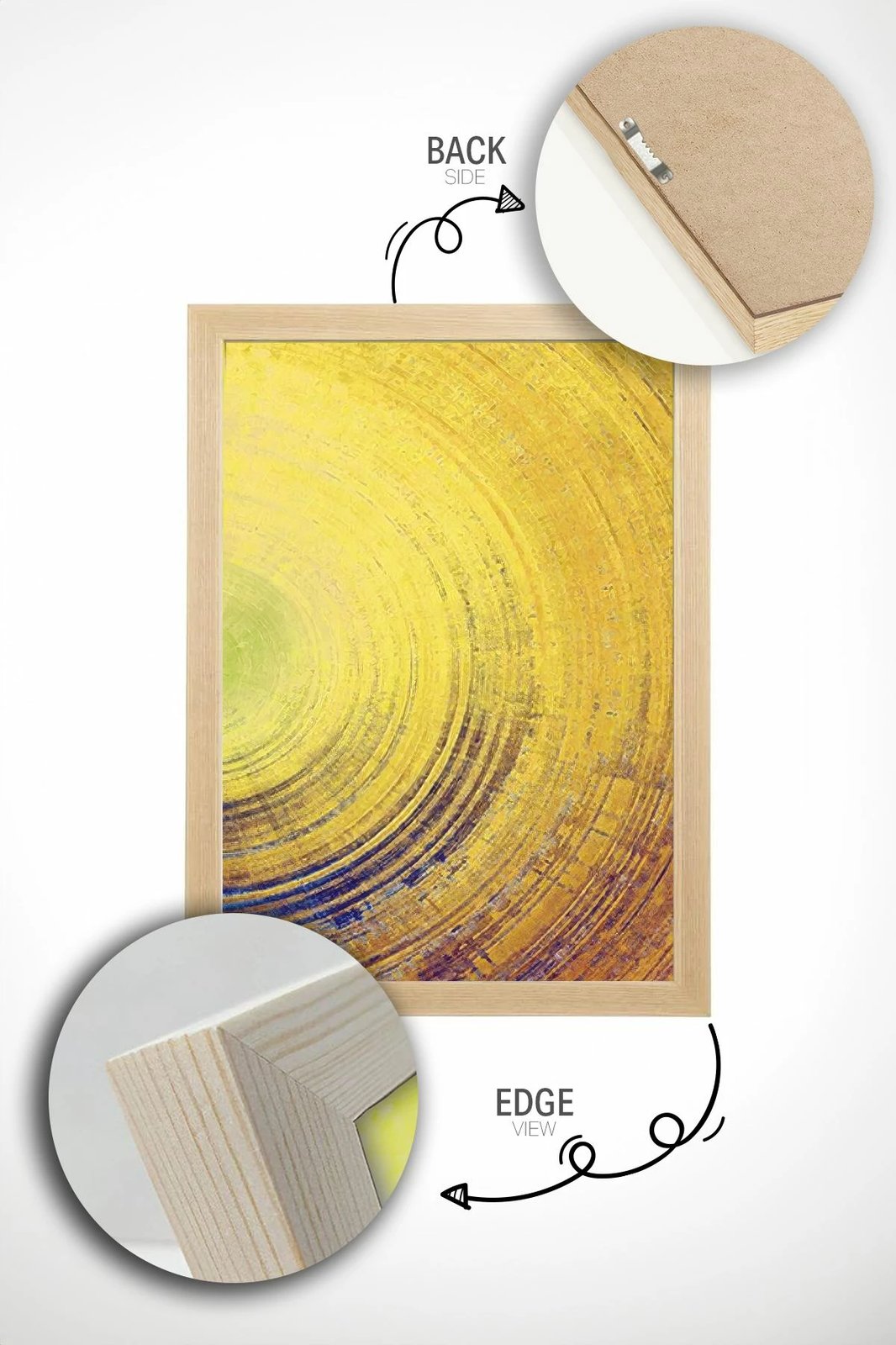 Pikturë dekorative me kornizë (2 copë), Wallity, Ersy2Lımodel9-Ahsap