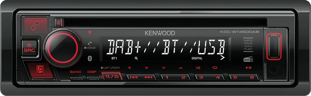 Radio makine Kenwood KDC-BT450DAB, Bluetooth, DAB+, USB, i zi