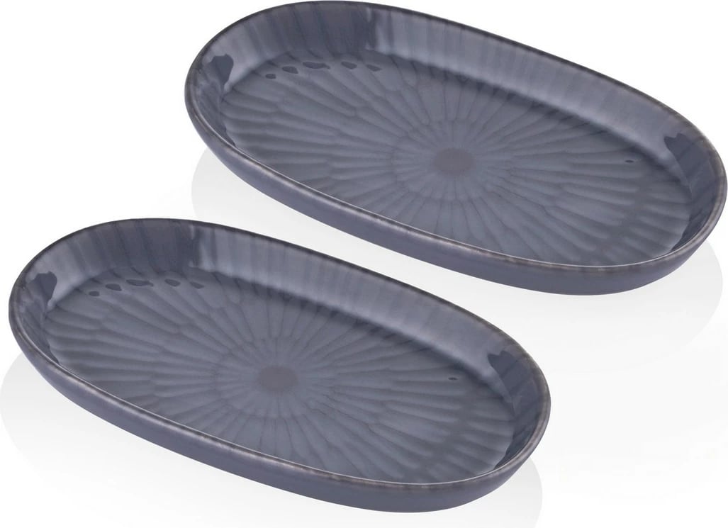 Set pjatash servirëse Hermia NON0008, 2 copë, hiri
