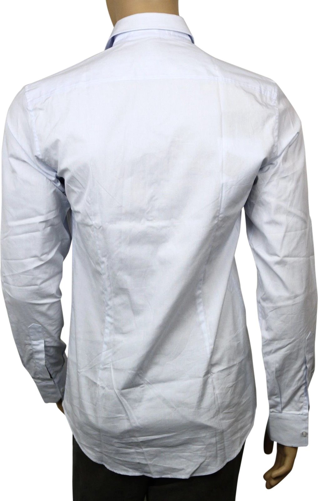 Gucci Men's Horsebit Classic Light Blue Cotton Button-Down Dress Shirt