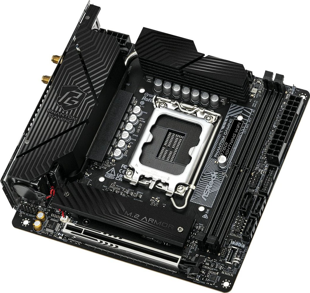 Pllakë amë ASRock B760I LIGHTNING WIFI, mini ITX, DDR5, WiFi 6E, Socket LGA1700