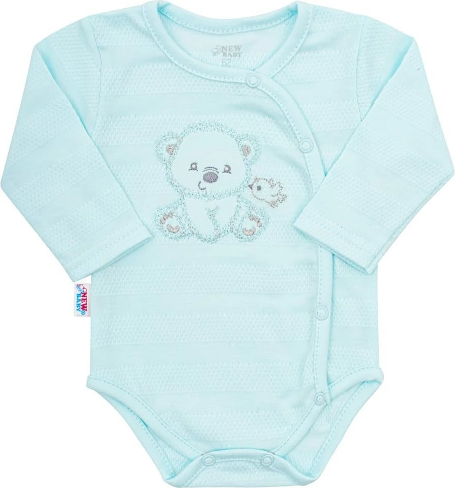 Set bebi, New Baby Sweet Bear, 62 (3-6 muaj), 100% pambuk, për djem, blu, set 4 copë