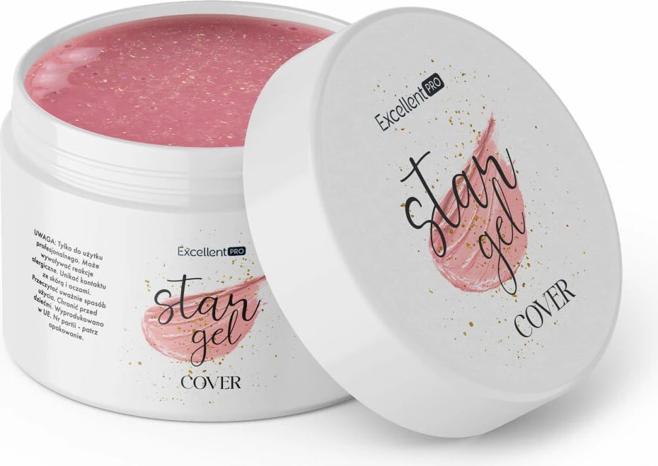 Xhel ndërtues për thonj Excellent PRO Star Gel Building Cover Gel për femra, 15g Cover