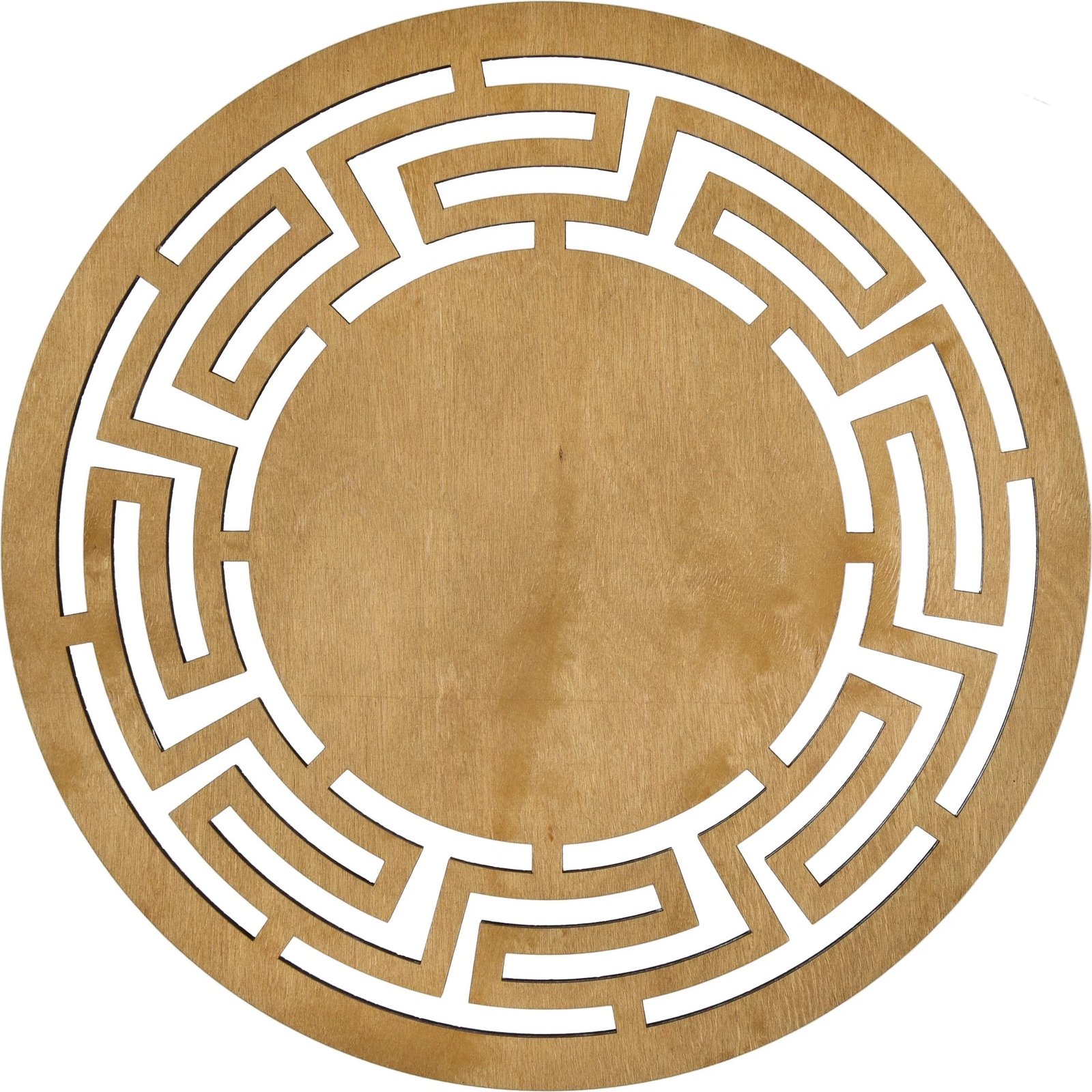 Set nënshtruesish tavoline prej druri, Hermia, Labirint, ngjyrë mjaltë (6 copë)