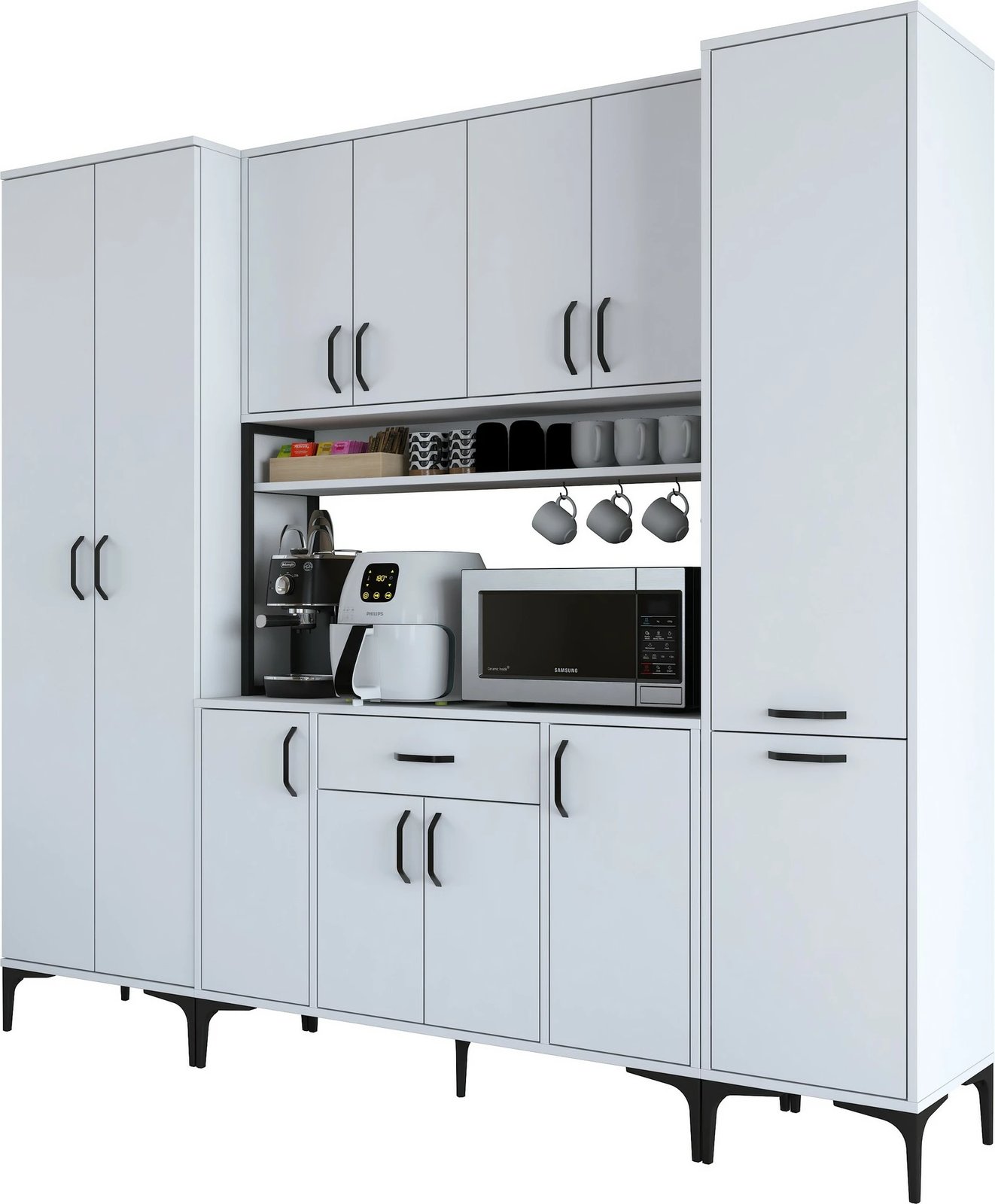 Dollap multifunksional Hanah Home, JE132 - 3053, ngjyrë e bardhë