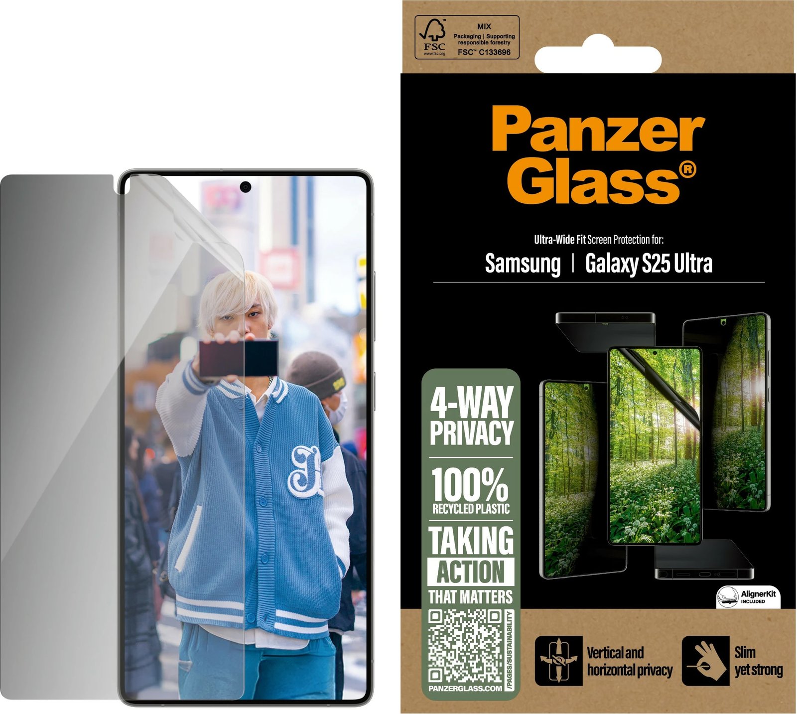 Mbrojtës ekrani PanzerGlass ECO MATRIX 4-way për Galaxy S25 Ultra