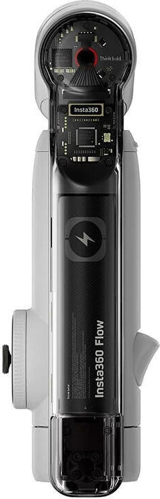 Stabilizator 3-akse për celular, Insta360 Flow, bateri 2900mAh 12h, AI tracking, selfie stick 215mm me tripod, gri
