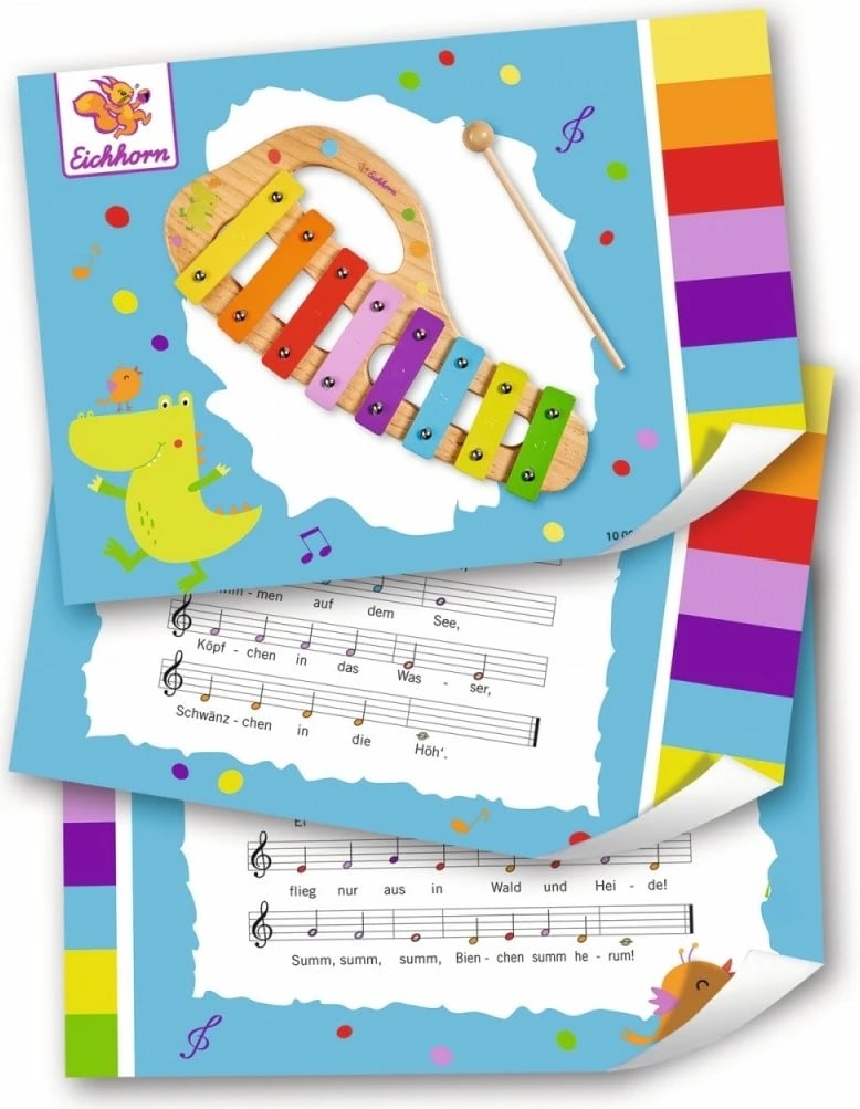 Ksilofon druri Simba Eichhorn 30 cm, shumëngjyrësh