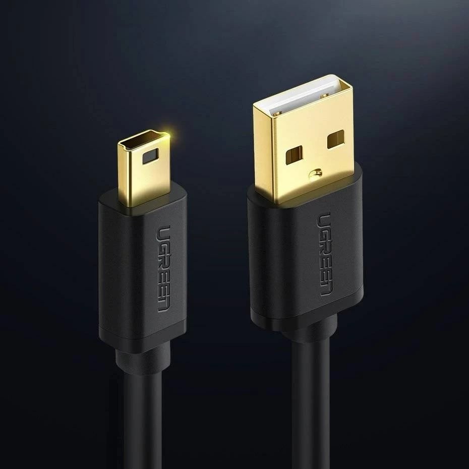 Kabllo USB UGREEN US132, mini-USB, 3m, e zezë