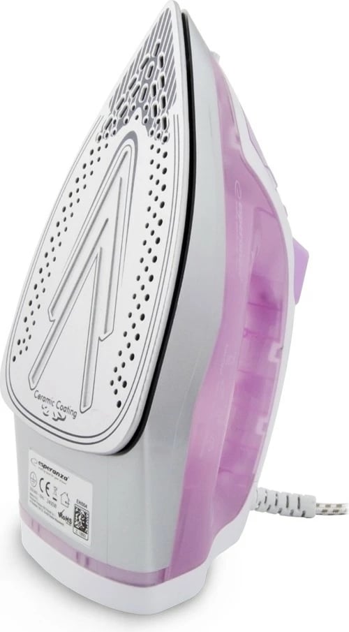 Hekur me avull Esperanza Tulle Ceramic EHI004, 2400W, Rozë