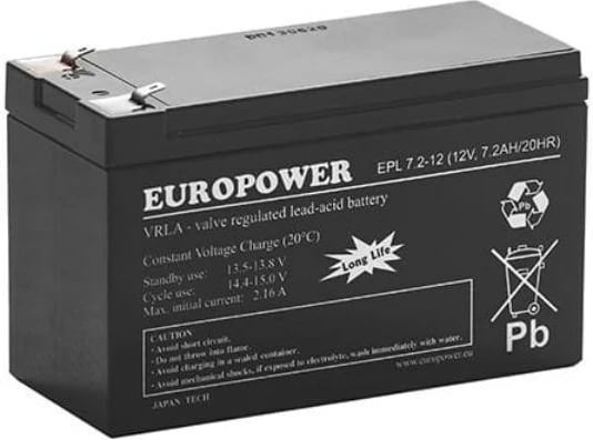 Bateri Europower EPL 12V 7.2Ah