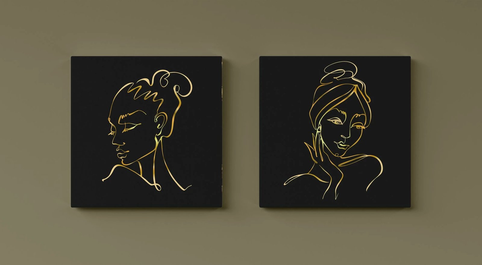 Pikturë dekorative në kanavacë (2 copë), Wallity, ASR2-CNV25-7, 40x40 cm