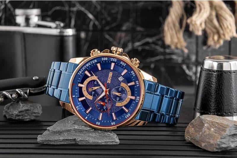 Orë dore për meshkuj Skmei, navy blue