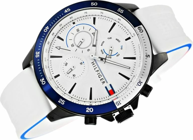 Orë dore meshkuj Tommy Hilfiger 1791723, e bardhë