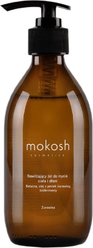 Xhel për trup dhe duar për femra Mokosh Moisturizing Cranberry, 300ml