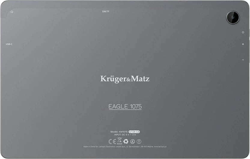 Tablet Krüger&Matz KM1075, 128 GB, 10.4", 6 GB RAM, 4G LTE, Grafit