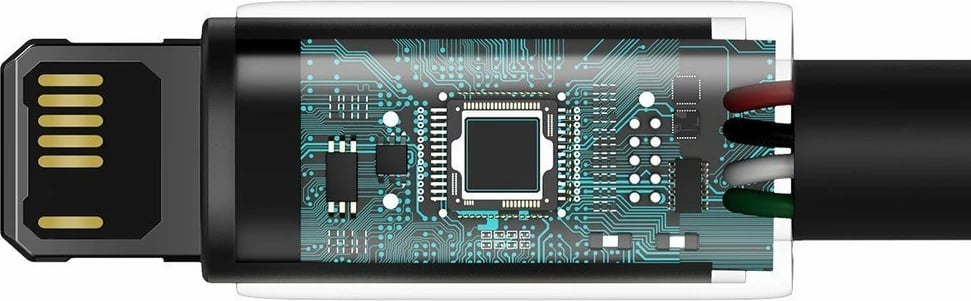Kabllo Baseus CALWJ-01 USB në Lightning, 1m, 2.4A, e zezë