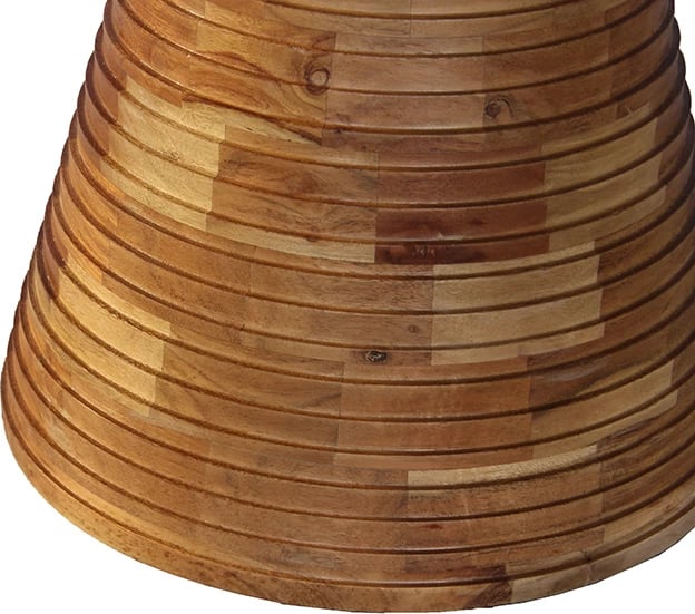 Tavolinë anësore Savoa, mermer i bardhë, dru akacie, 45x45x45