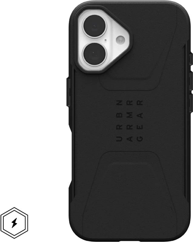 Mbështjellës Urban Armor Gear Civilian për celular, për Apple, 6.1", e zezë