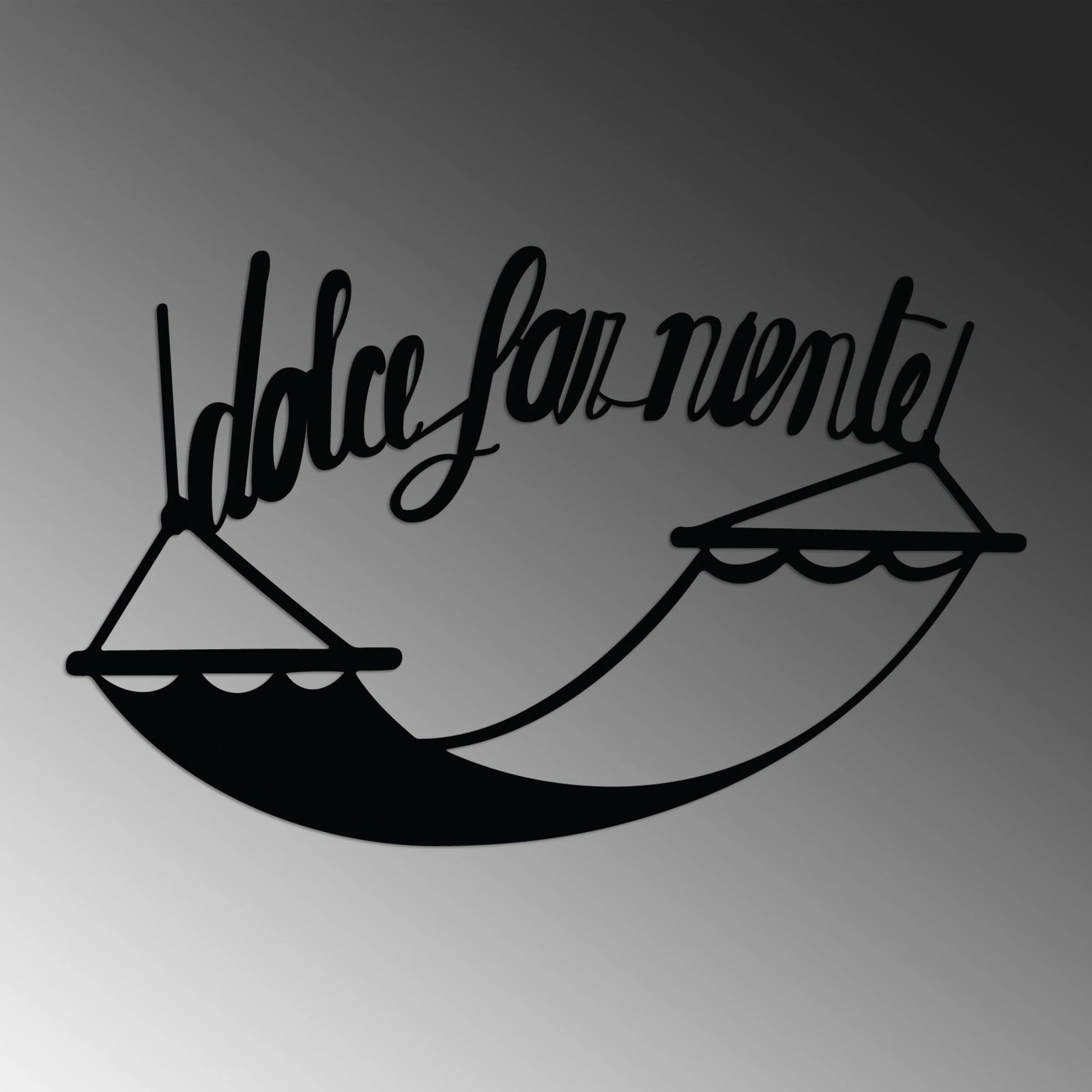 Aksesor dekorativ metalik për mur, Wallity Dolce Far Niente 5, ngjyrë e zezë, 60x38cm