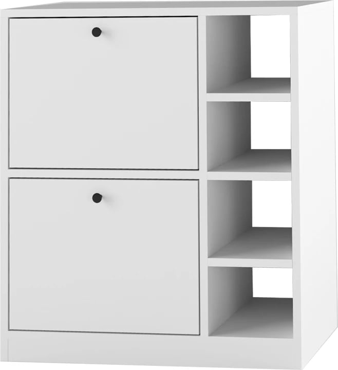 Dollap melamine, ngjyrë e bardhë, 70x33x80cm