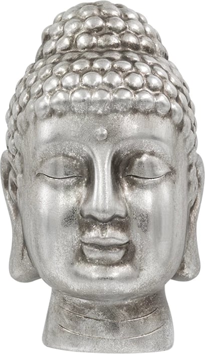 Dekor SAKIA, kokë Bude, ngjyrë argjendi antike, 16x14x22cm