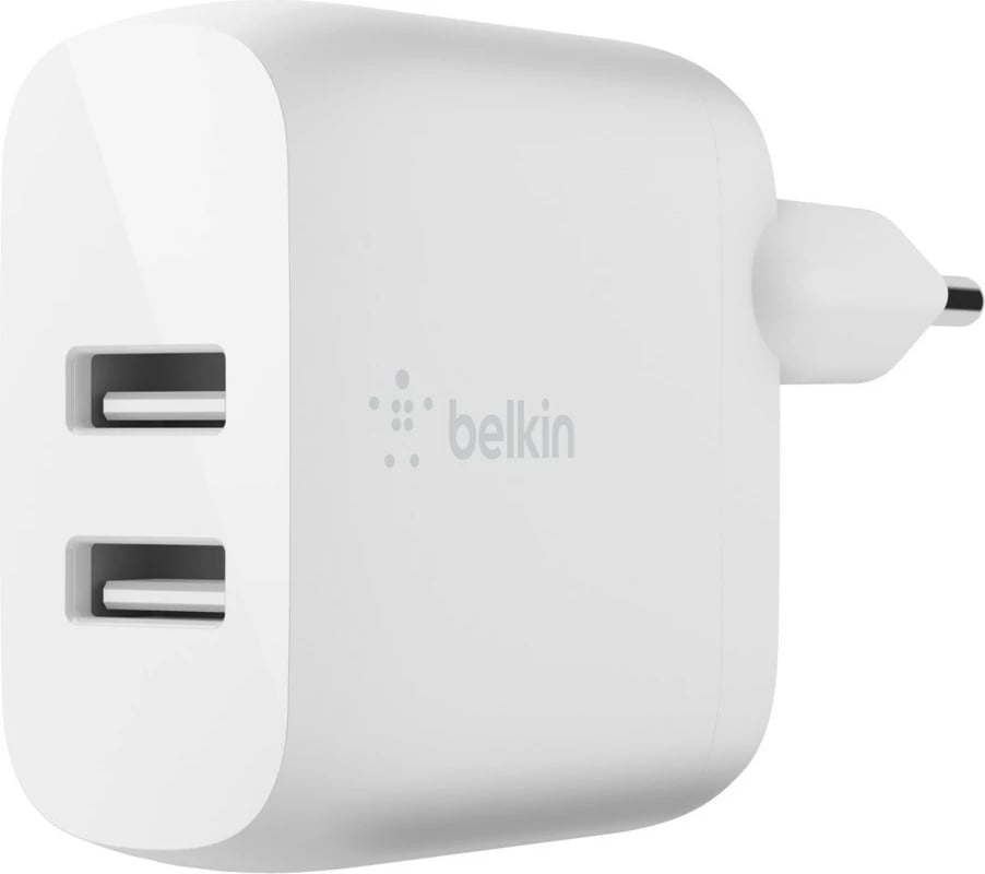 Karikues Belkin WCB002VFWH, 4.8 A, 2 porta USB, bardhë