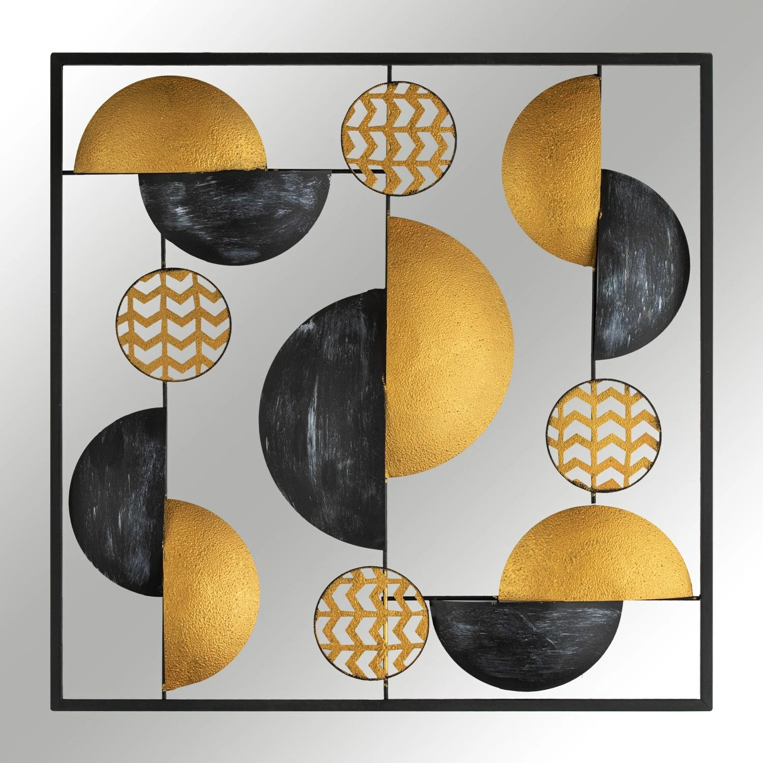 Aksesor dekorativ metalik Wallity Aurora, shumëngjyrësh, 55x5x55cm