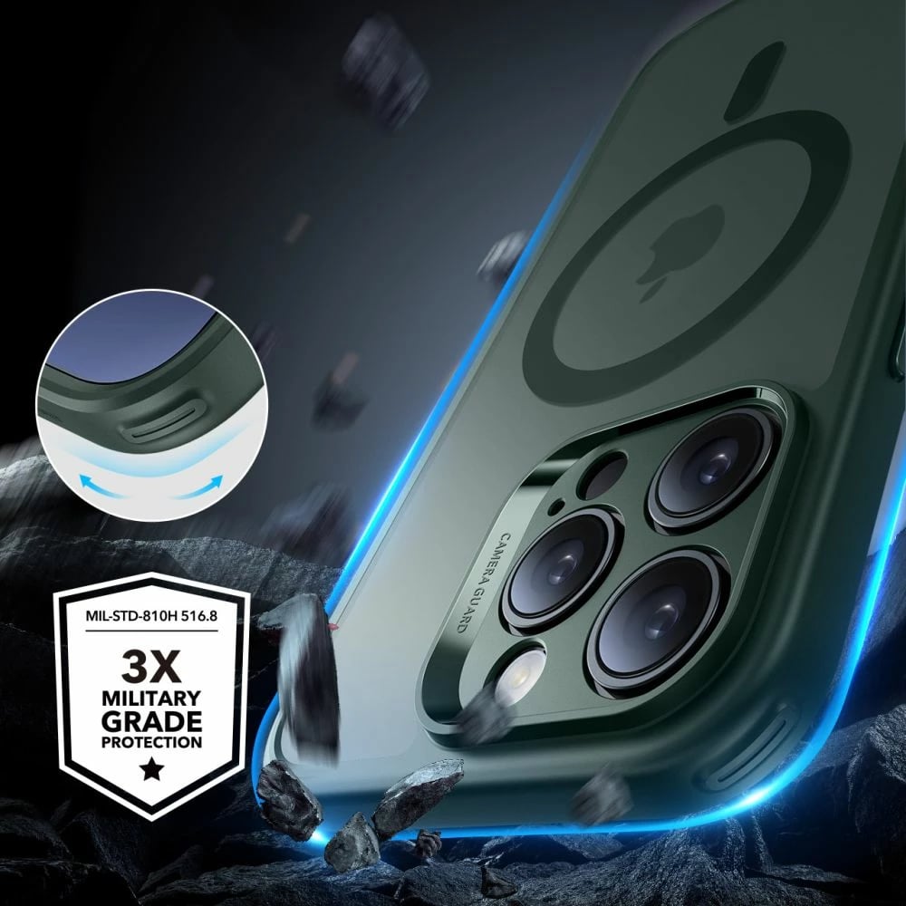 Mbështjellës ESR Classic Pro Set HaloLock MagSafe për iPhone 16 Pro, e gjelbër, set