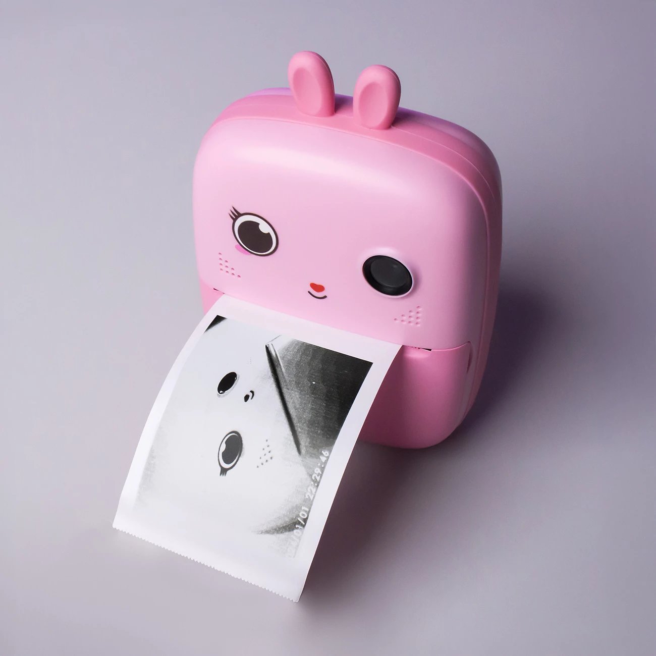 Printer termik mini për fëmijë Hurtel HURC10R me kamerë dhe video, Rozë