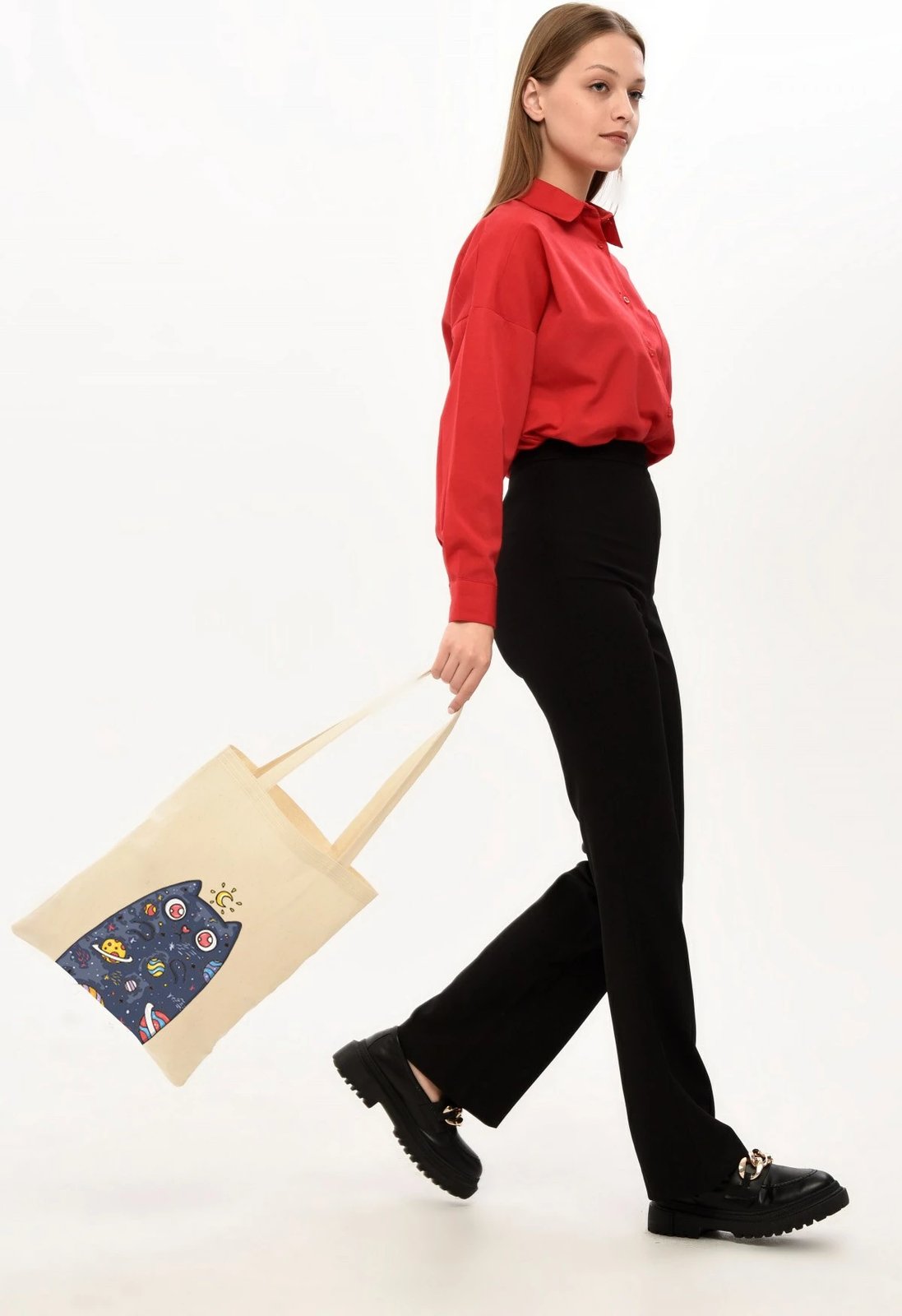 Çantë Tote Zoozie Bags, krem, 35x40cm, 0314