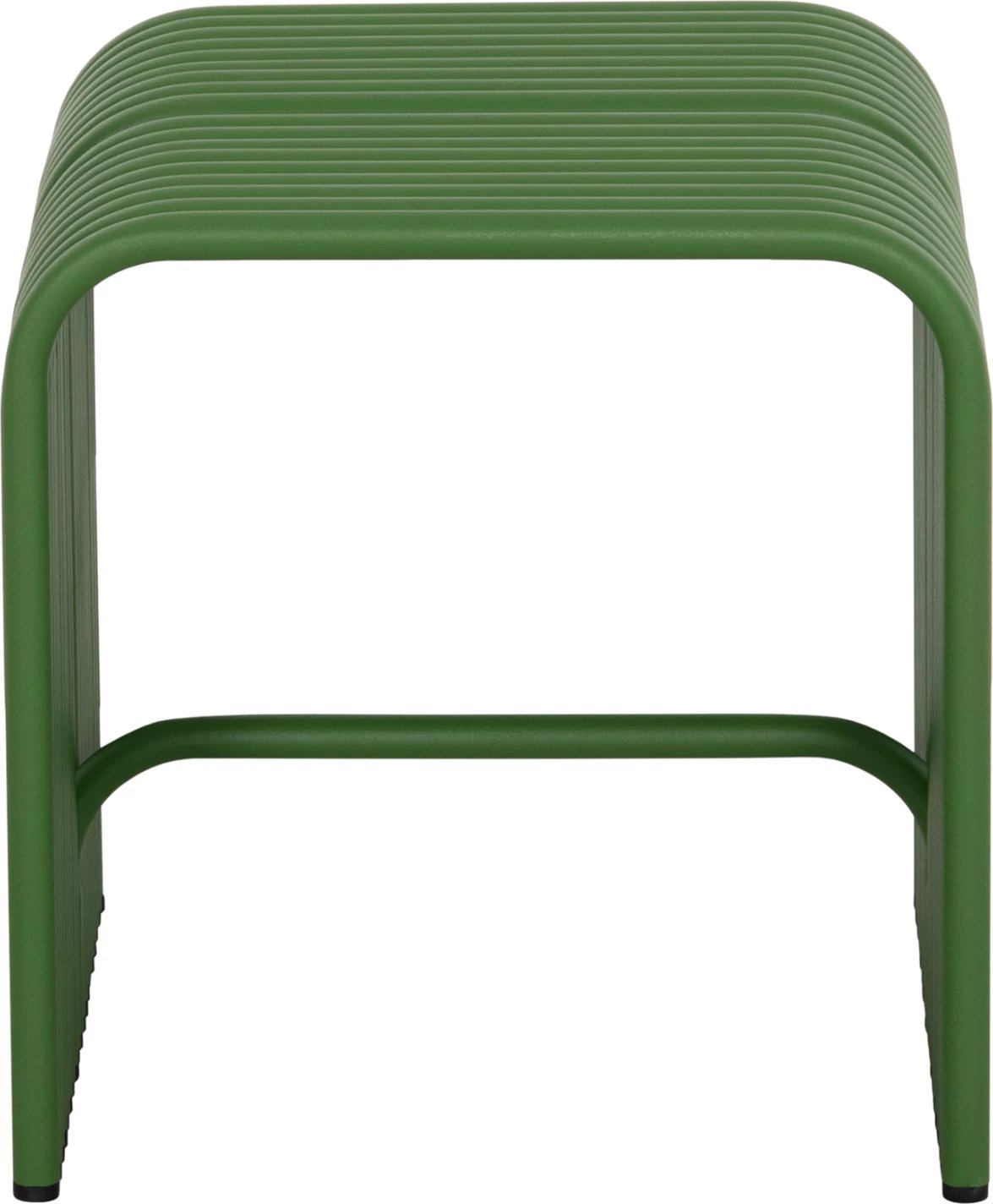 Stool i ulët INTREPID, alumin, ngjyrë e gjelbër, 40x38x42.5cm