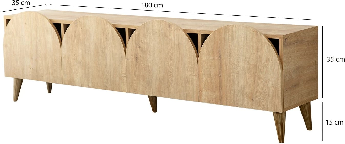 Komodë TV Hanah Home, Mesta - ngjyrë lisi, v2