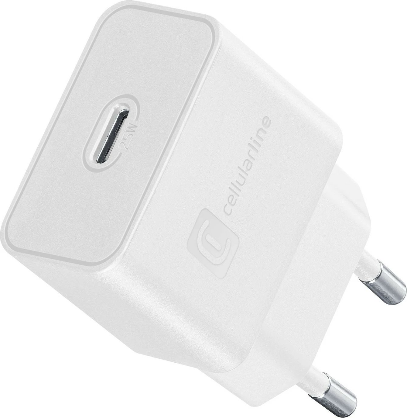 Karikues i shpejtë Cellular Line Super Fast Charger 25W, USB-C, i bardhë