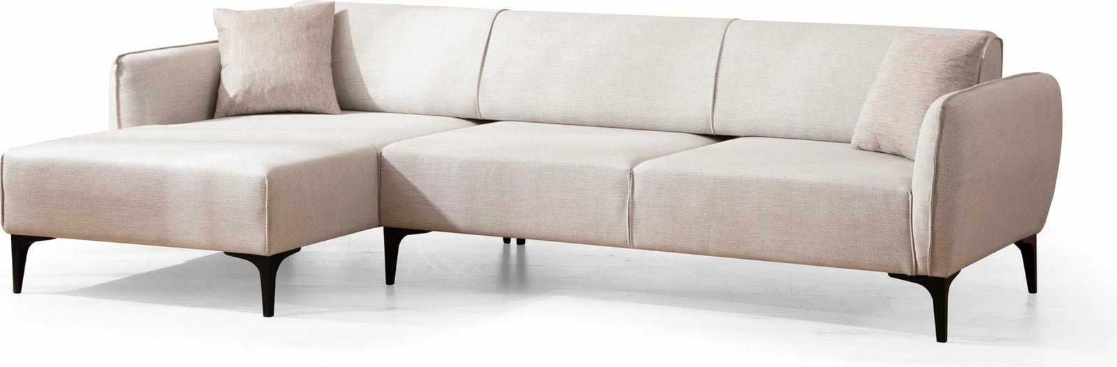 Kënd-sofë Atelier del Sofa, Belissimo, kënd i majtë, ngjyrë e bardhë e çelët