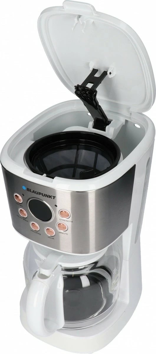 Aparat kafeje drip Blaupunkt CMD802WH, 1.5L, 900W, Bardhë/Argjendtë