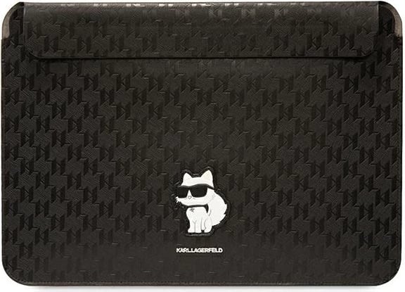Mbështjellës laptopi Karl Lagerfeld Saffiano Monogram Choupette, 14", e zezë