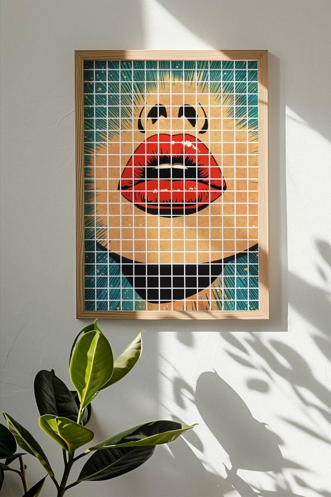 Pikturë dekorative me kornizë, shumëngjyrëshe, Popkare3, 33x48cm