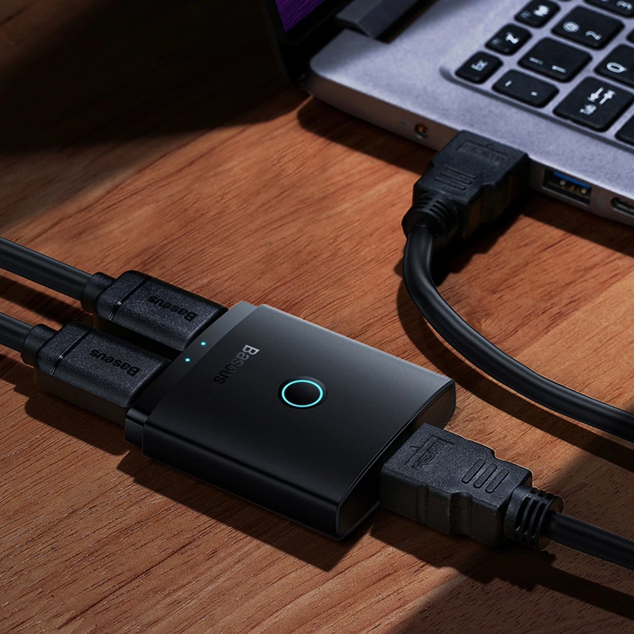 Adapter HDMI 2-në-1 Baseus AirJoy, B01331105111-00, 4K 60Hz, i zi