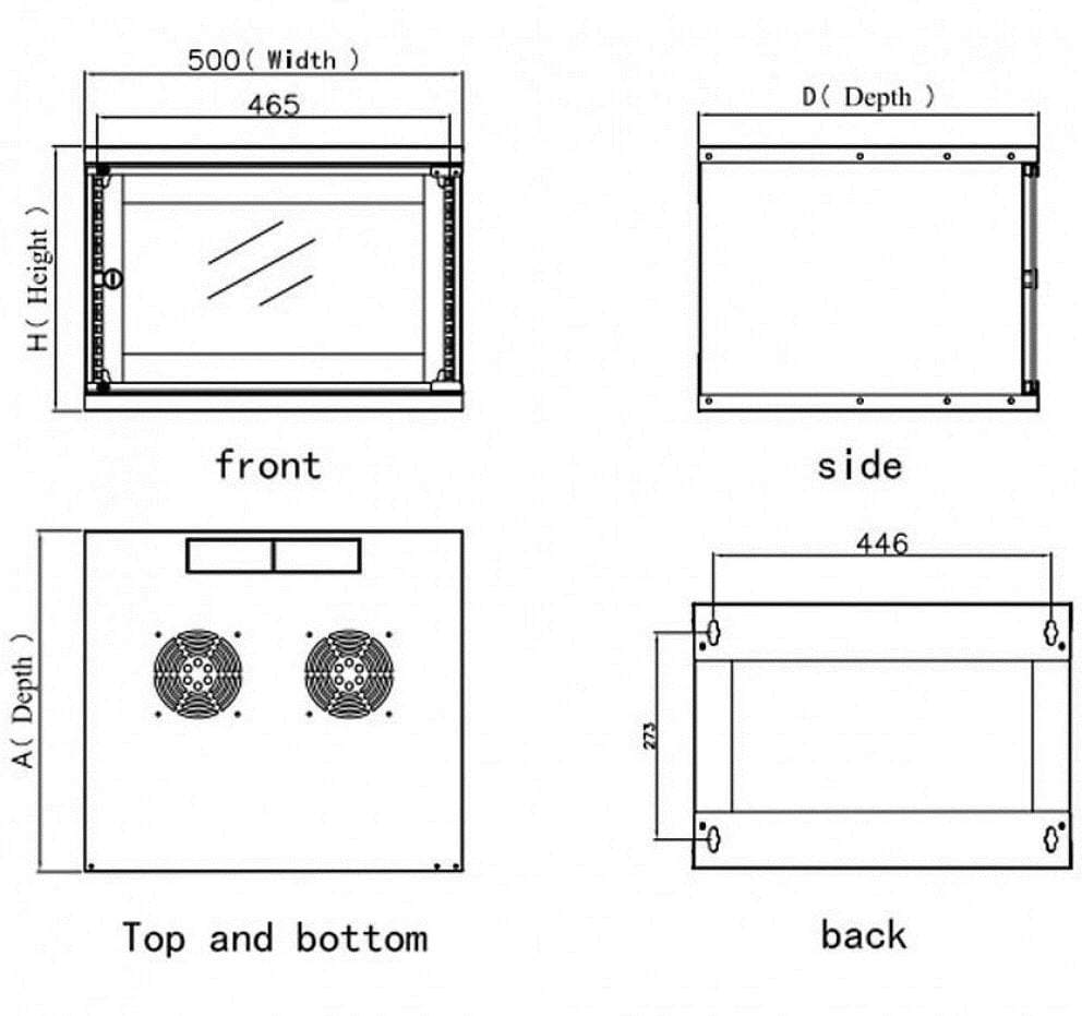 Raft për pajisje rrjeti Techly 19 6U, 19’‘, i kaltër