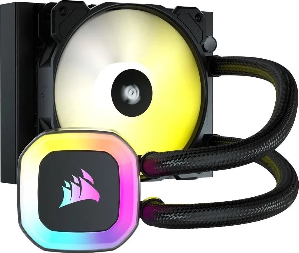 Ftohës uji Corsair H55 RGB 120mm, Socket 1156/1155/1150/1151/AM4/1200/1700/AM5, i zi