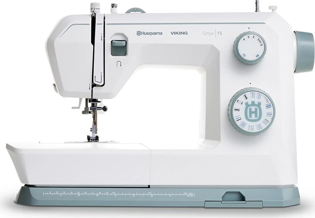 Makine qepëse Husqvarna Onyx 15, mekanike, e bardhë